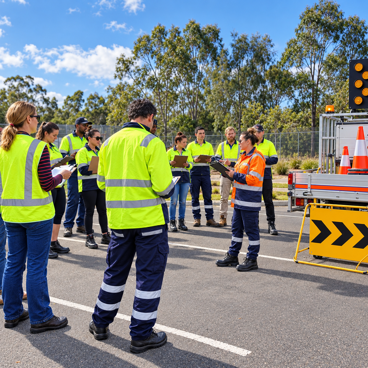 Implement Traffic Control Plans (setting-up worksite)